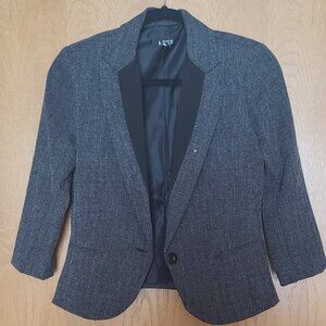 Gray Blazer and Skirt Set